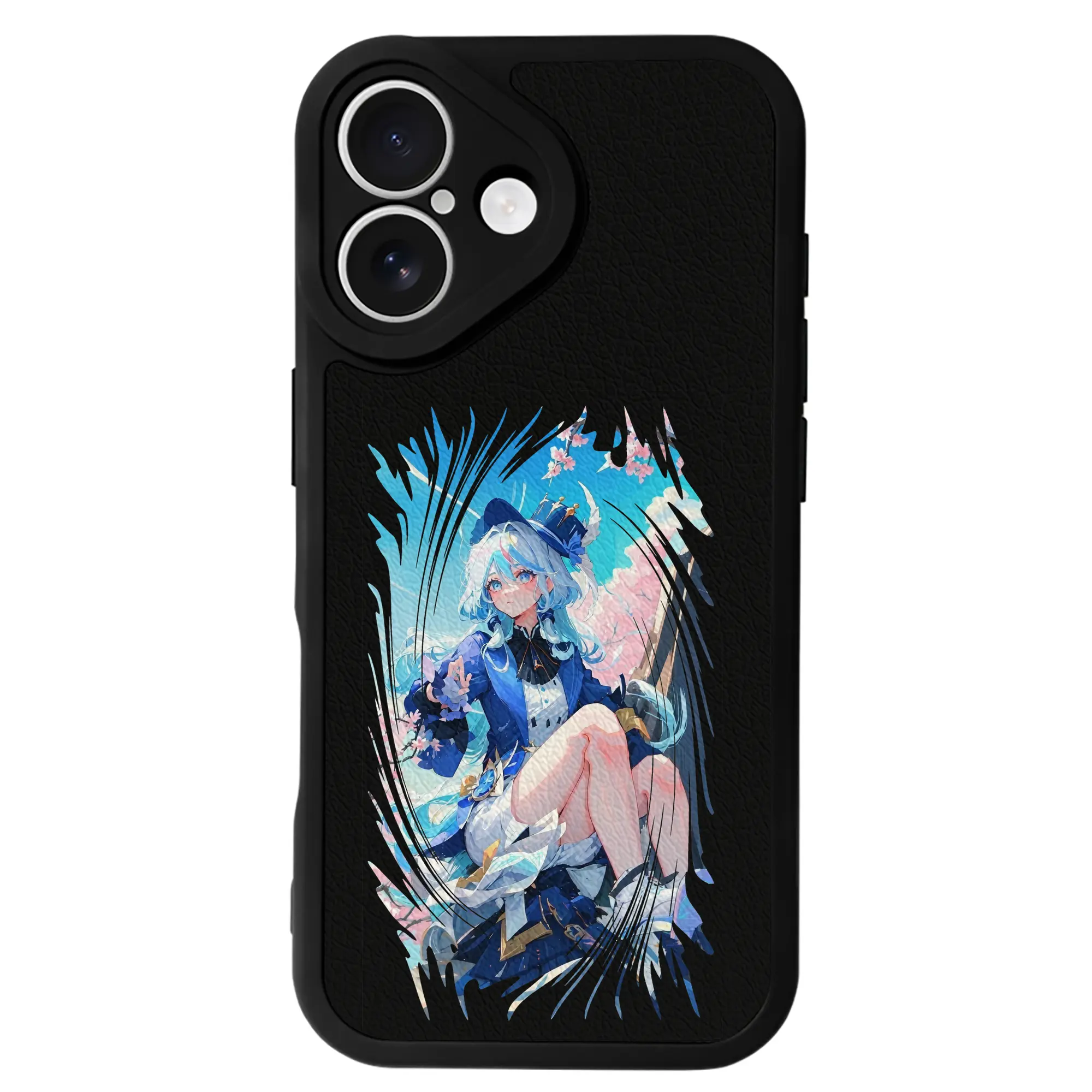 原 神 グッズ フリーナ - IPhone 16シリーズ対応 ・ シリコンスマホケース ・ レザー調 ・ 高精度フィット ・ 耐衝撃 ・ ワイヤレス充電対応 ・ 精密カット